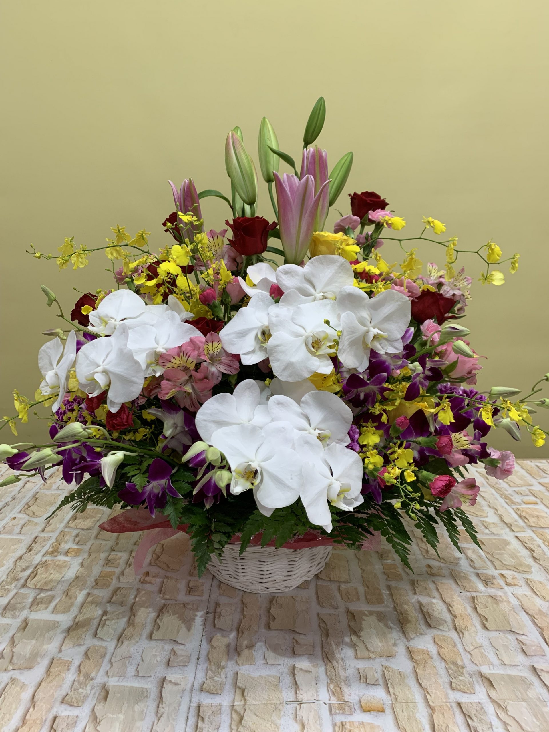 本日お届けのアレンジメントです。|「花福生花店」　（京都府京都市伏見区の花屋）のブログ